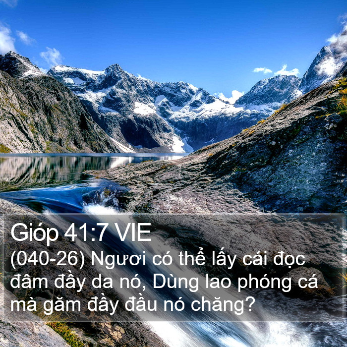 Gióp 41:7 VIE Bible Study