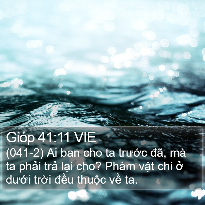 Gióp 41:11 VIE Bible Study