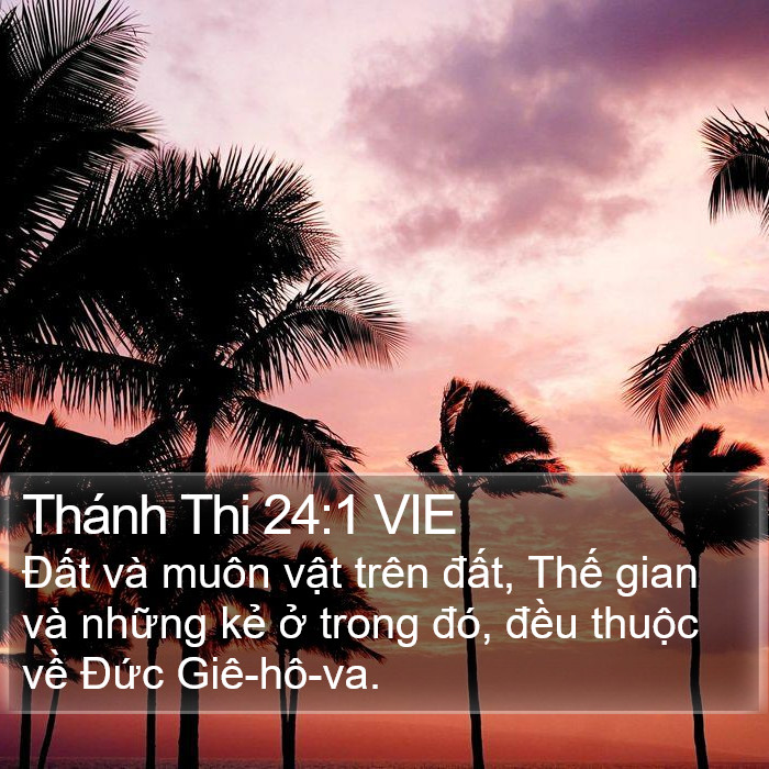 Thánh Thi 24:1 VIE Bible Study