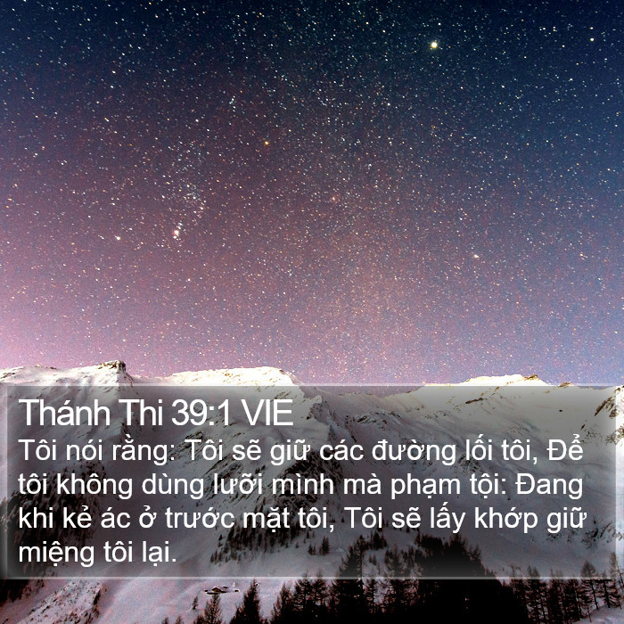 Thánh Thi 39:1 VIE Bible Study