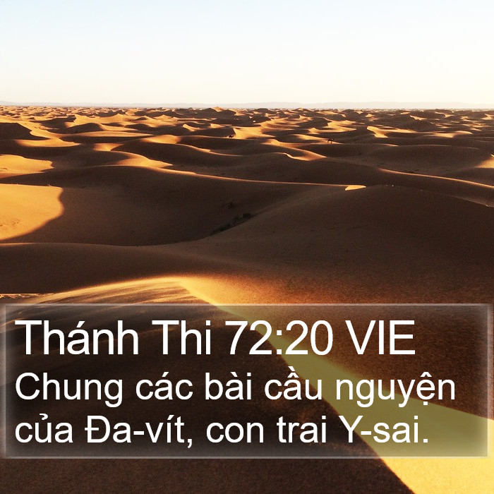 Thánh Thi 72:20 VIE Bible Study