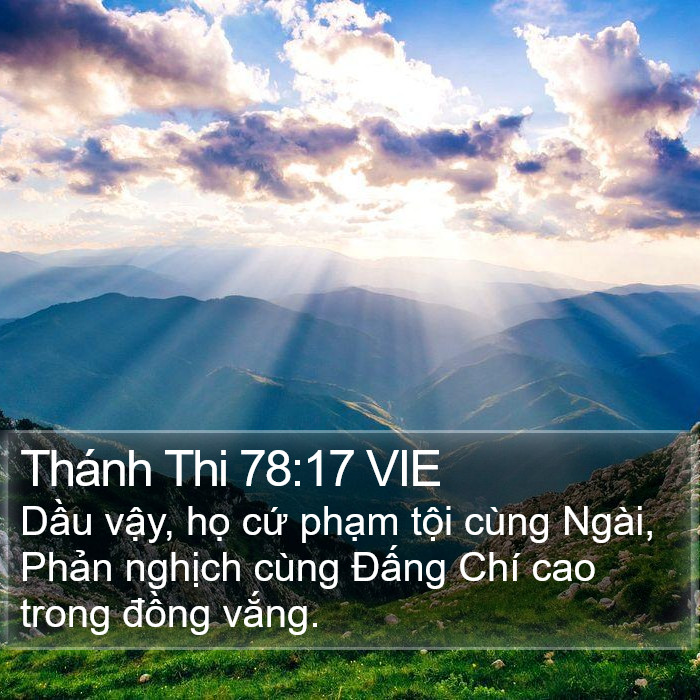 Thánh Thi 78:17 VIE Bible Study