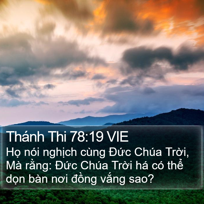 Thánh Thi 78:19 VIE Bible Study