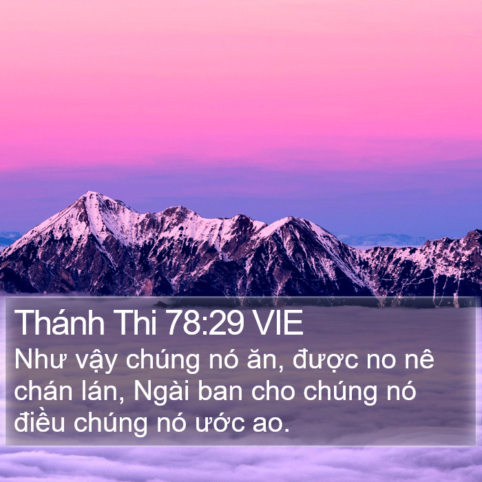 Thánh Thi 78:29 VIE Bible Study