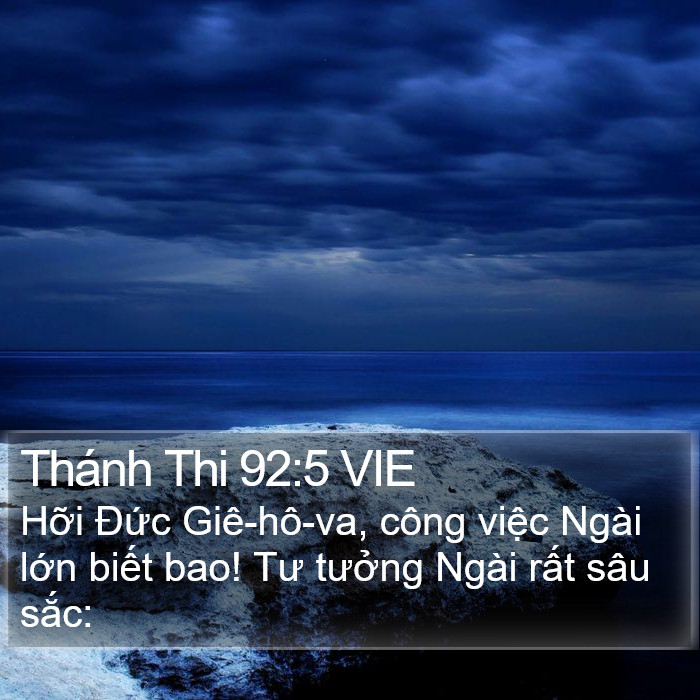 Thánh Thi 92:5 VIE Bible Study