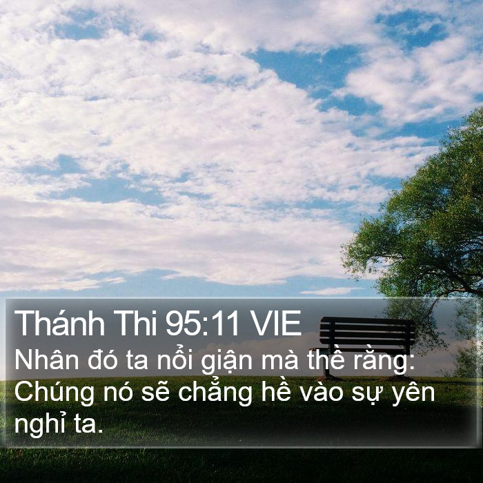 Thánh Thi 95:11 VIE Bible Study