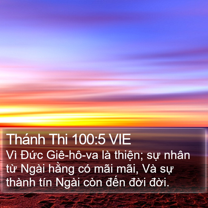 Thánh Thi 100:5 VIE Bible Study