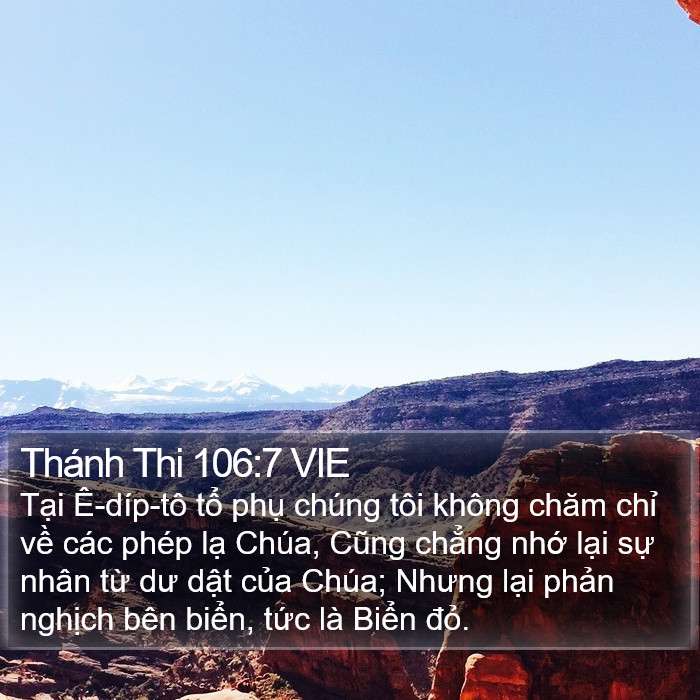 Thánh Thi 106:7 VIE Bible Study