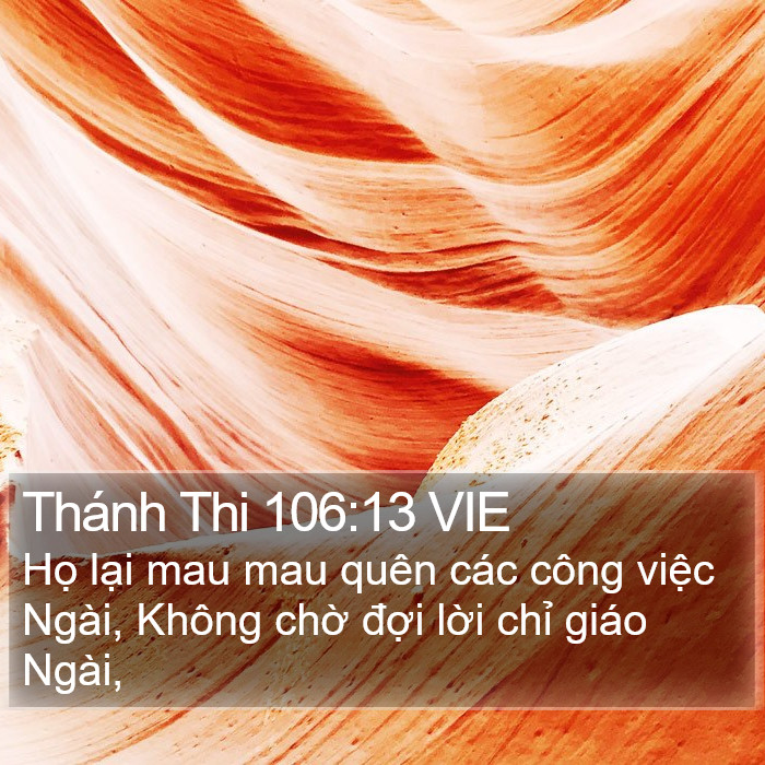 Thánh Thi 106:13 VIE Bible Study