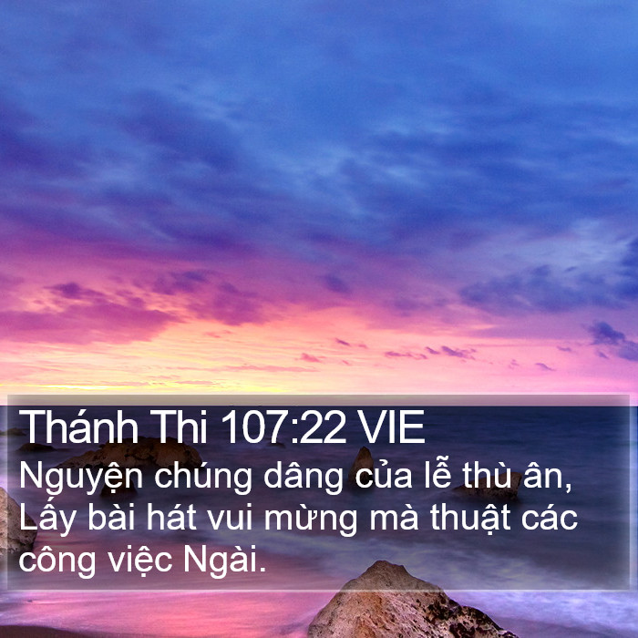 Thánh Thi 107:22 VIE Bible Study