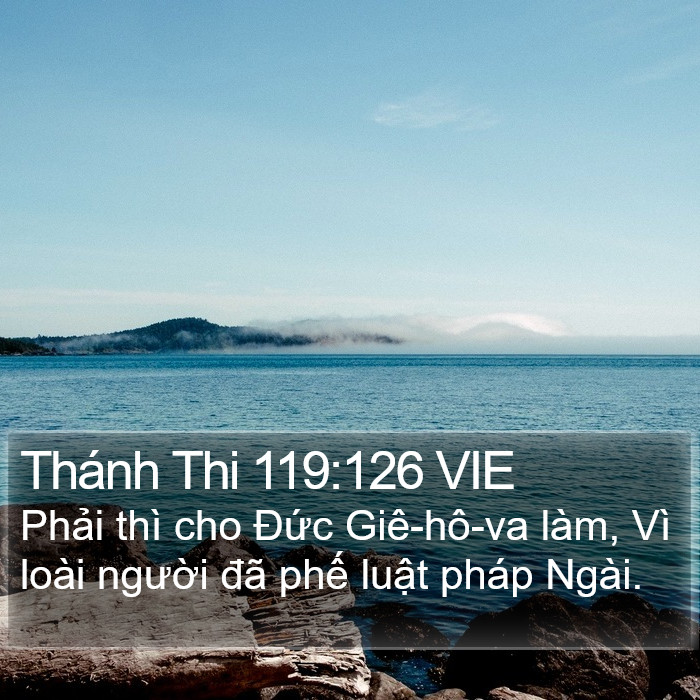 Thánh Thi 119:126 VIE Bible Study