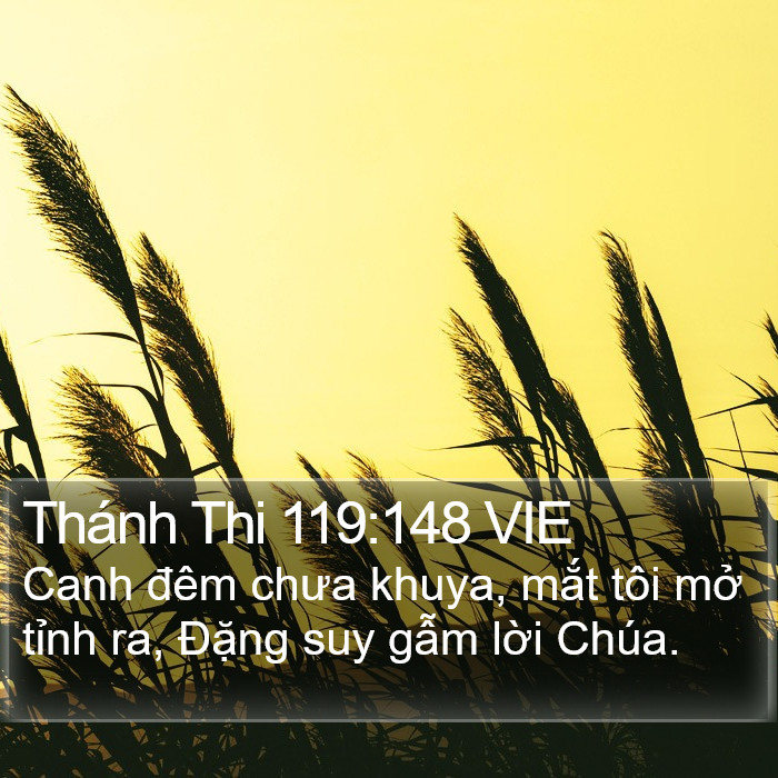 Thánh Thi 119:148 VIE Bible Study