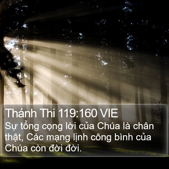 Thánh Thi 119:160 VIE Bible Study