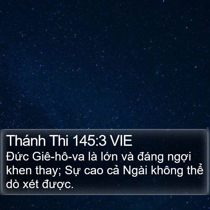 Thánh Thi 145:3 VIE Bible Study