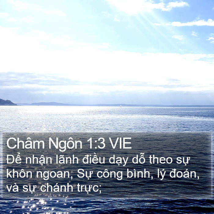 Châm Ngôn 1:3 VIE Bible Study