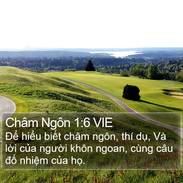 Châm Ngôn 1:6 VIE Bible Study