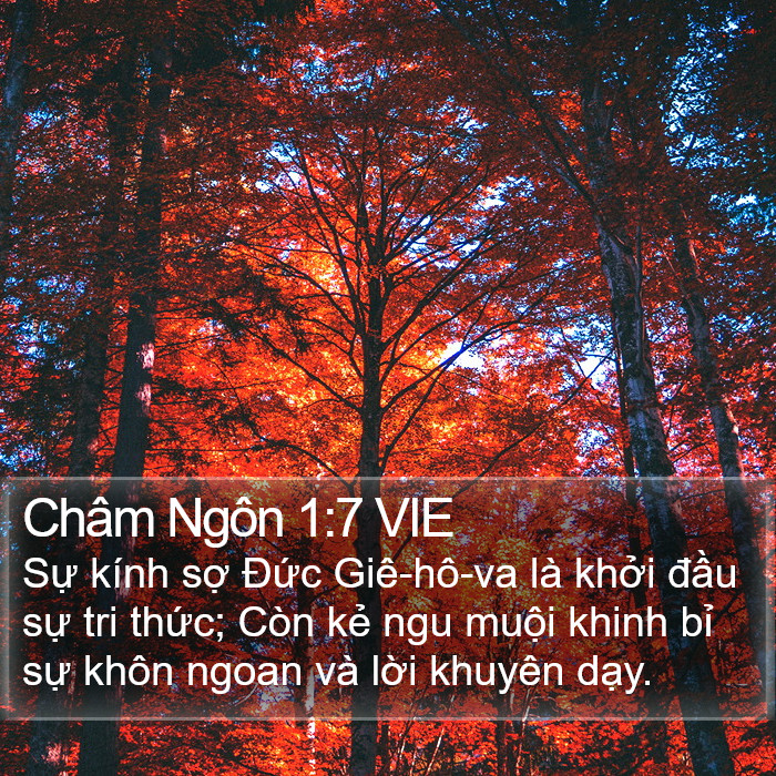 Châm Ngôn 1:7 VIE Bible Study