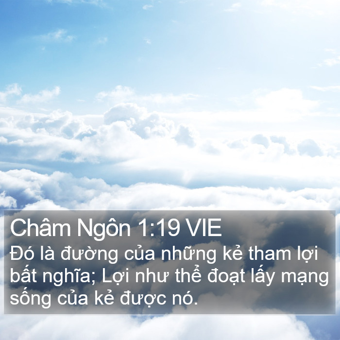 Châm Ngôn 1:19 VIE Bible Study