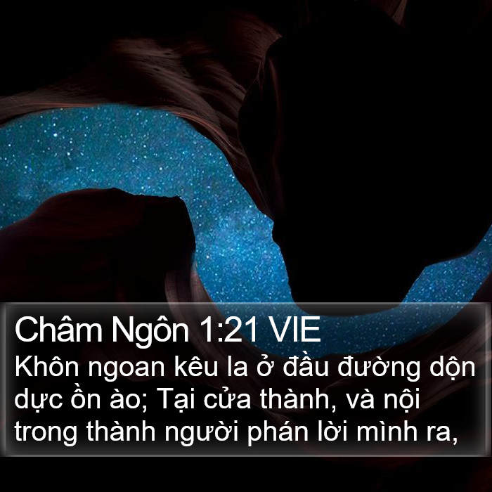 Châm Ngôn 1:21 VIE Bible Study