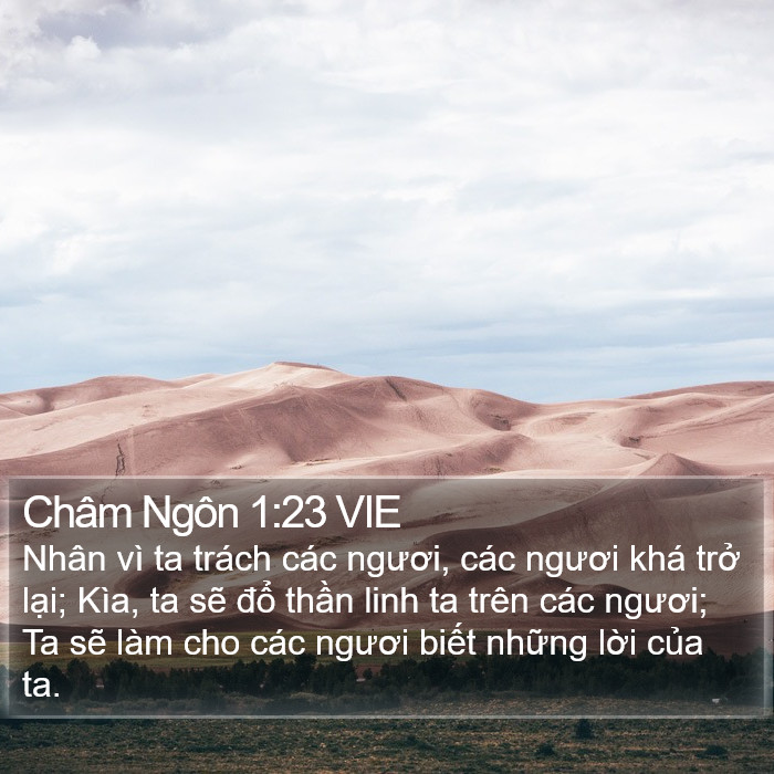 Châm Ngôn 1:23 VIE Bible Study