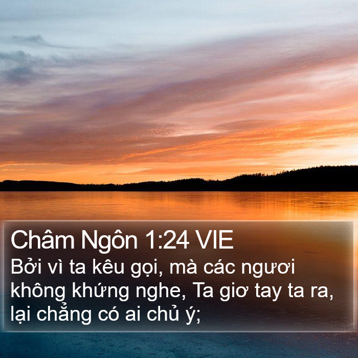 Châm Ngôn 1:24 VIE Bible Study