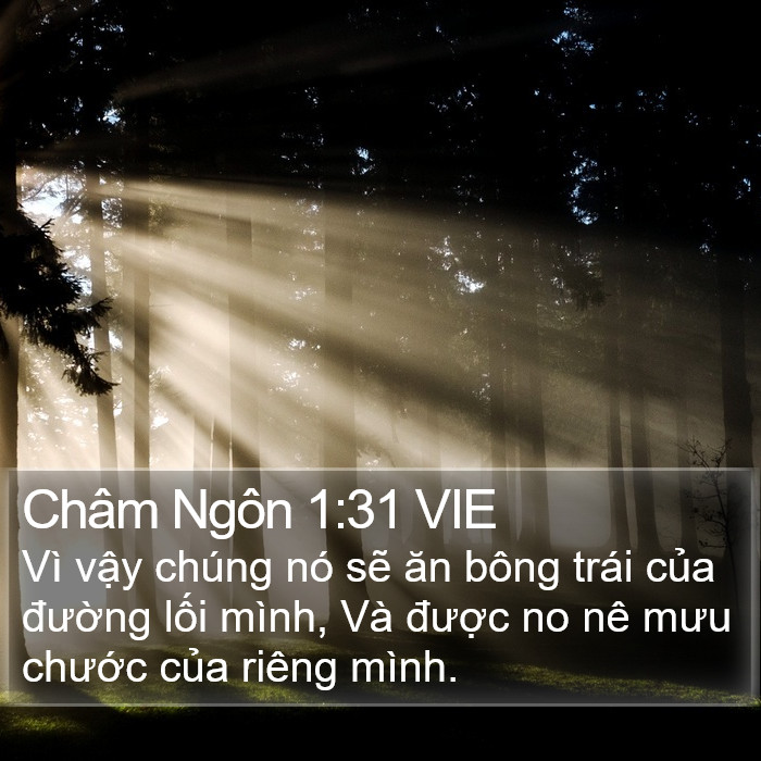 Châm Ngôn 1:31 VIE Bible Study