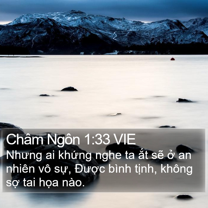 Châm Ngôn 1:33 VIE Bible Study