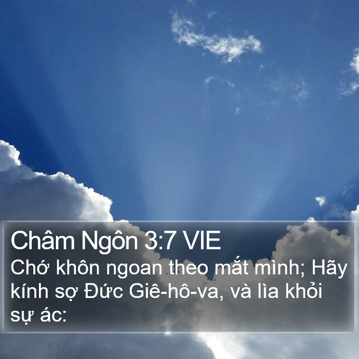 Châm Ngôn 3:7 VIE Bible Study