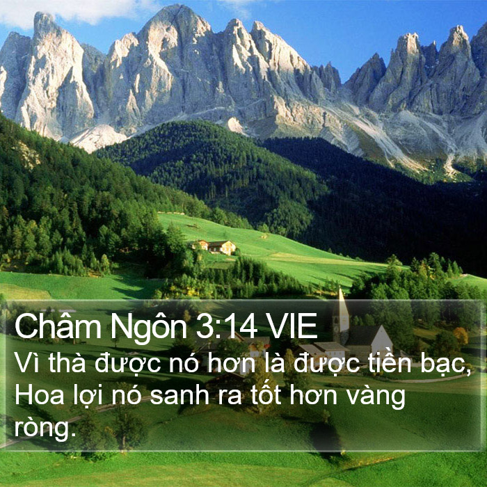 Châm Ngôn 3:14 VIE Bible Study