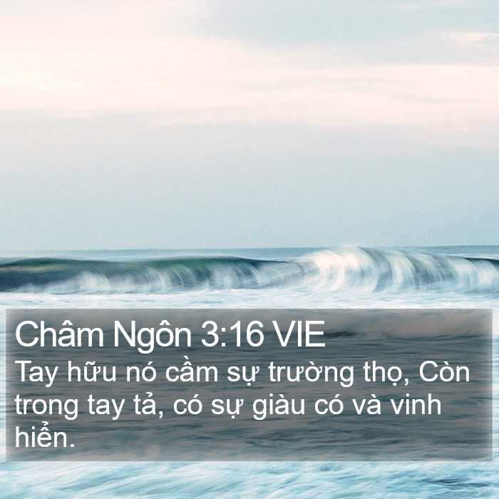 Châm Ngôn 3:16 VIE Bible Study