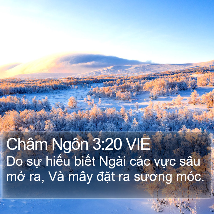 Châm Ngôn 3:20 VIE Bible Study