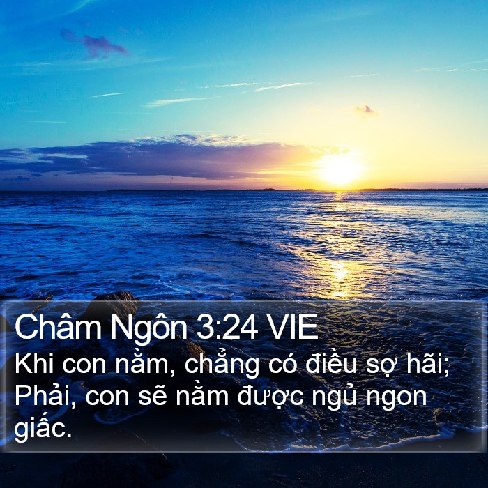 Châm Ngôn 3:24 VIE Bible Study