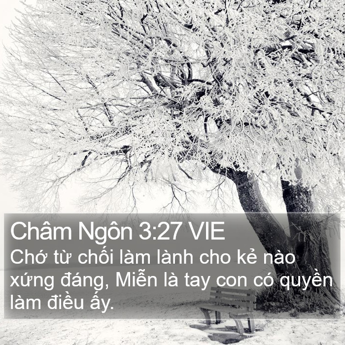 Châm Ngôn 3:27 VIE Bible Study