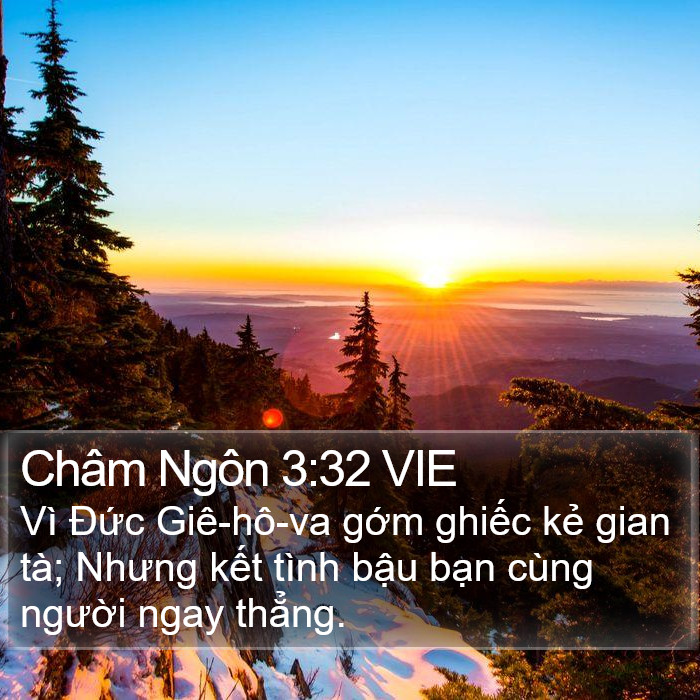 Châm Ngôn 3:32 VIE Bible Study