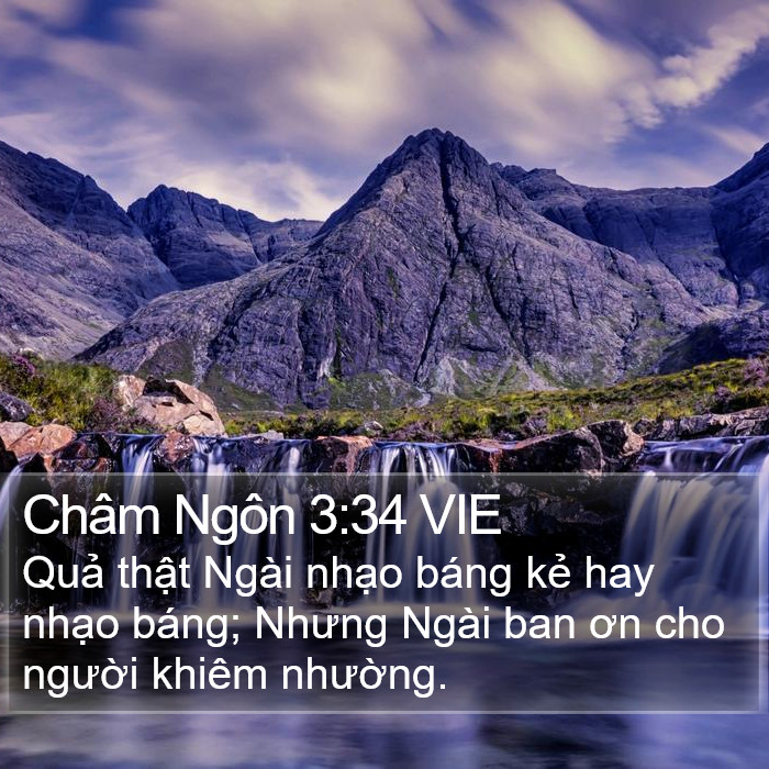 Châm Ngôn 3:34 VIE Bible Study