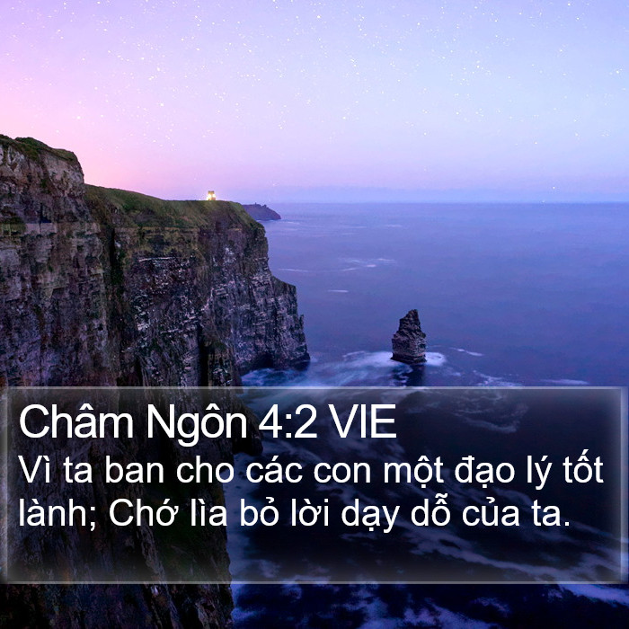 Châm Ngôn 4:2 VIE Bible Study