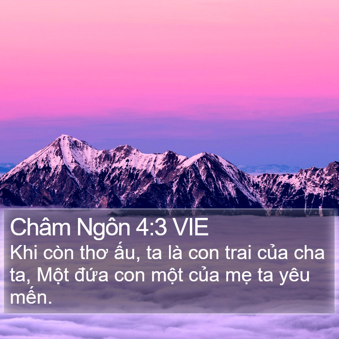 Châm Ngôn 4:3 VIE Bible Study