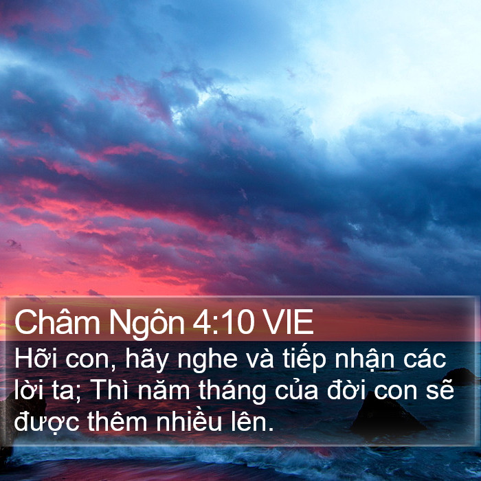 Châm Ngôn 4:10 VIE Bible Study