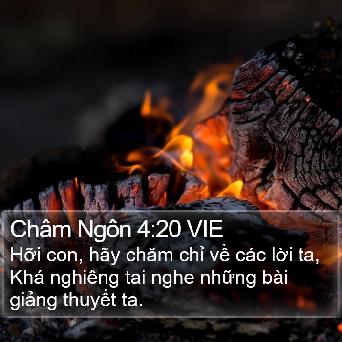 Châm Ngôn 4:20 VIE Bible Study