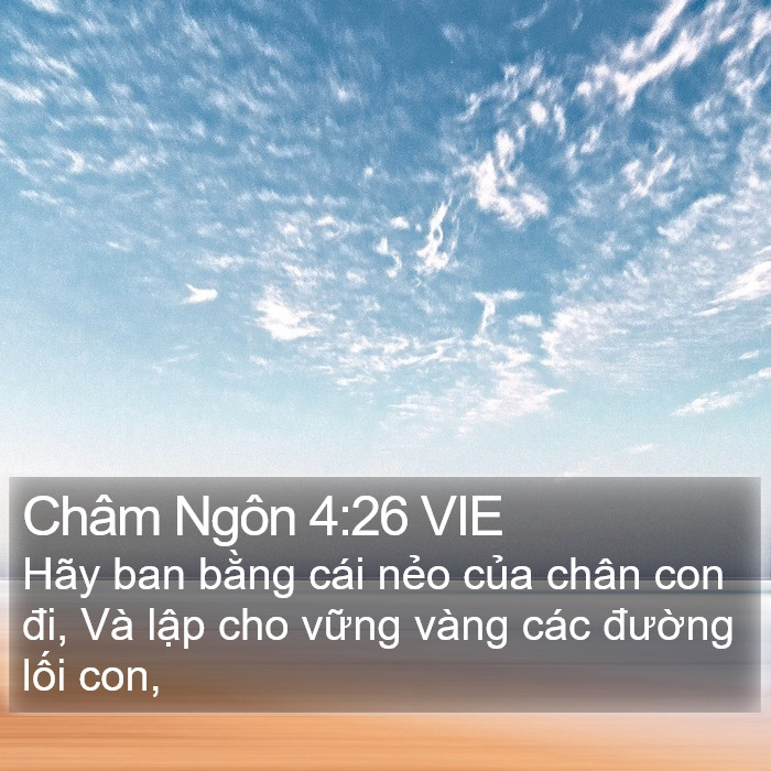 Châm Ngôn 4:26 VIE Bible Study