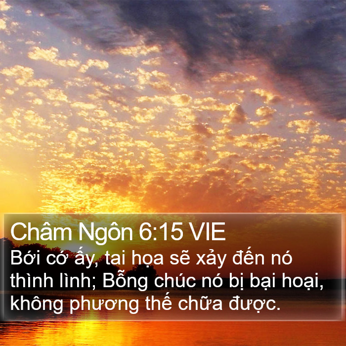 Châm Ngôn 6:15 VIE Bible Study