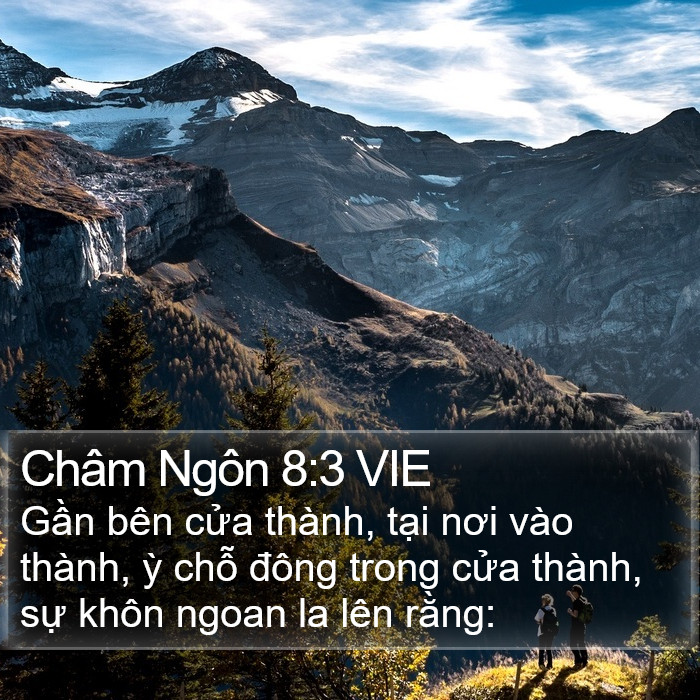 Châm Ngôn 8:3 VIE Bible Study