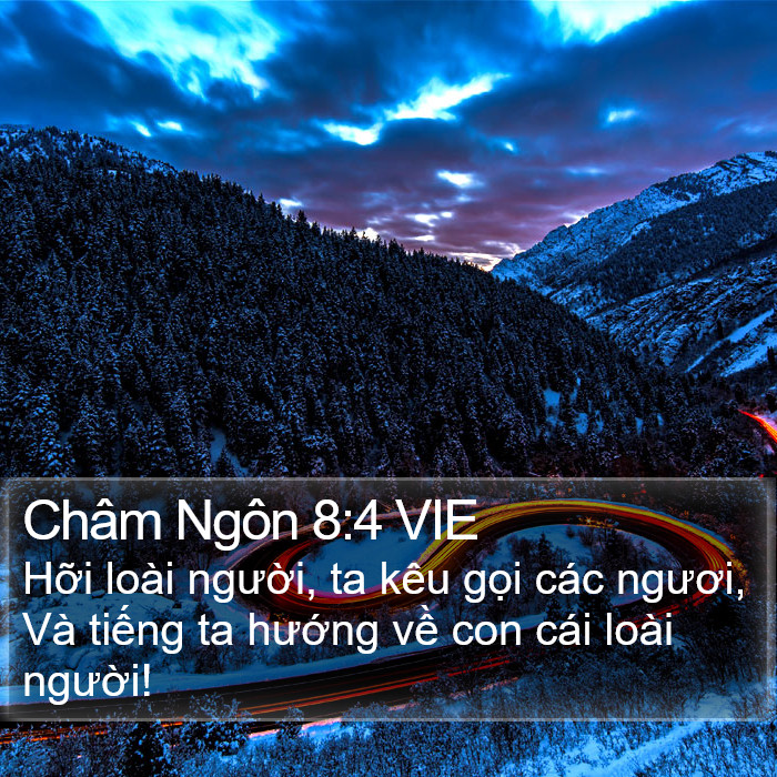 Châm Ngôn 8:4 VIE Bible Study