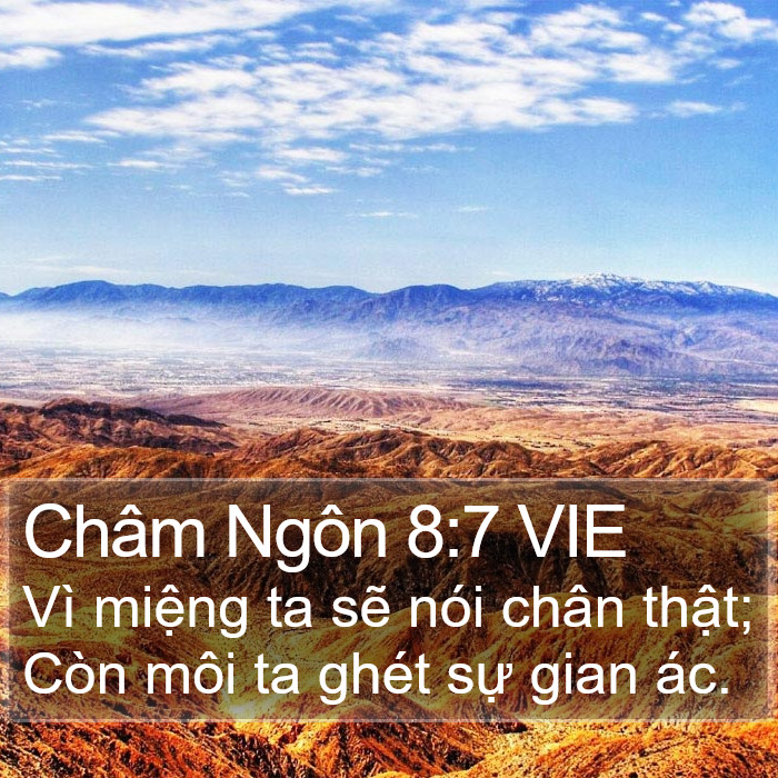 Châm Ngôn 8:7 VIE Bible Study