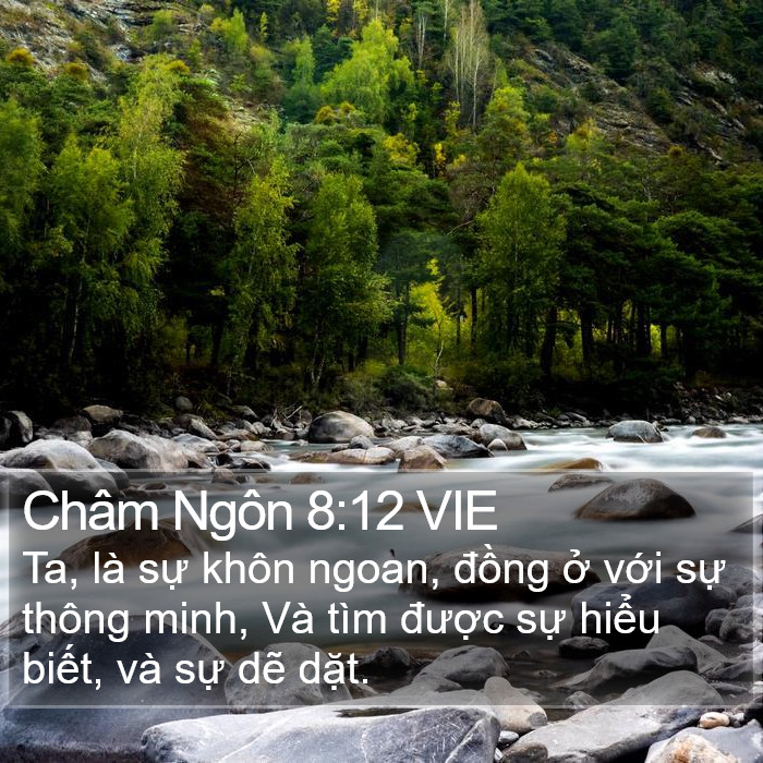 Châm Ngôn 8:12 VIE Bible Study