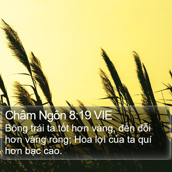 Châm Ngôn 8:19 VIE Bible Study