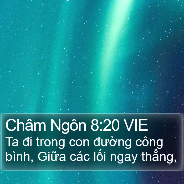 Châm Ngôn 8:20 VIE Bible Study