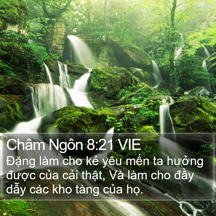 Châm Ngôn 8:21 VIE Bible Study