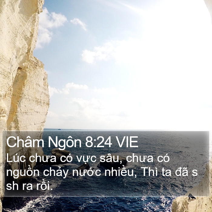 Châm Ngôn 8:24 VIE Bible Study