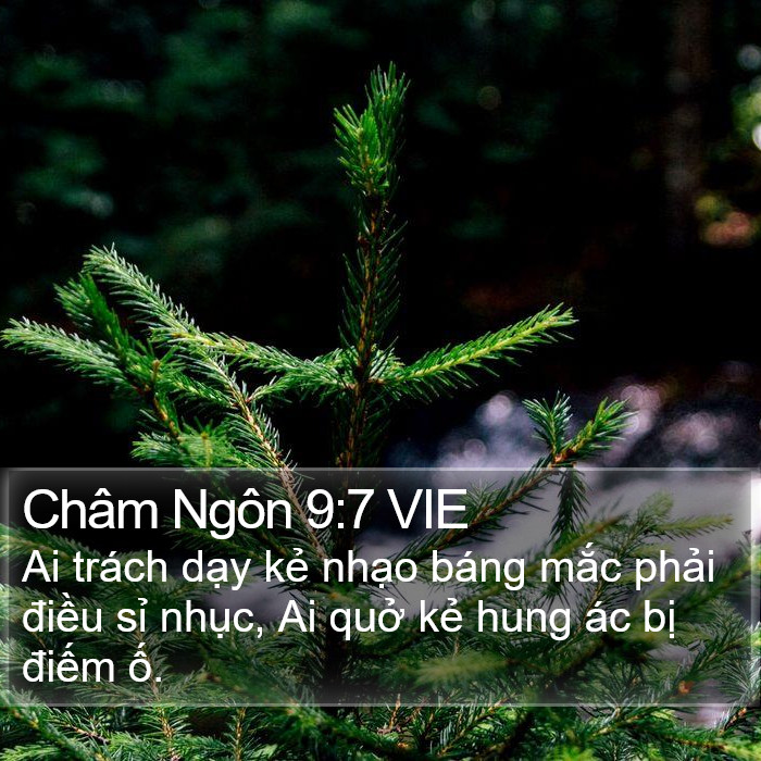 Châm Ngôn 9:7 VIE Bible Study